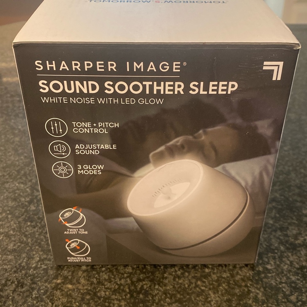 Sharper Image white noise sound machine.